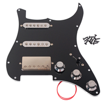 Juego de pastillas Humbucker con tornillos, placa de rascado para guitarra Fender ST SG, 3 capas, 11 agujeros, estilo SSH 2024 - compra barato