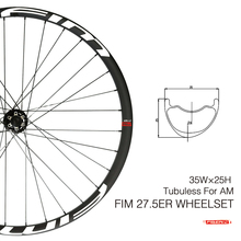 Conjunto de aro de carbono para bicicleta mtb, 35mm * 35mm, sem câmara de ar, para 27.5, cruzar o país ou todas as rodas de mountain bike 2024 - compre barato