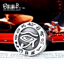 Мужское кольцо с орнаментом от BEIER, кольцо из нержавеющей стали 316L в стиле панк с египетским амулетом для езды на велосипеде, Ювелирное Украшение 2024 - купить недорого