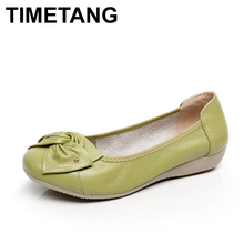 TIMETANG Plus size 34-43 women genuine leather flat shoes woman work shoes newest fashion female casual single shoes women flats 2024 - buy cheap