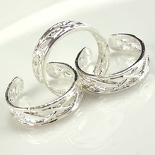 Bluelans 10 peças anéis de dedo abertos banhados a prata ajustáveis joias para presente de festa feminino 2024 - compre barato