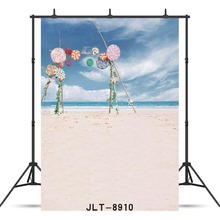 Beach Seaside Lollipop Gate Vinyl Photographic Background Customized For Wedding Baby New Born Child Backdrop Studio Photocall 2024 - buy cheap