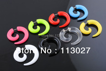 Body Jewelry 6mm Spiral Fake Plugs Multiple Colors 2024 - buy cheap