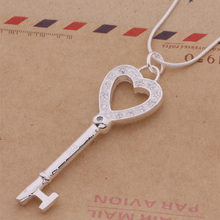 AN433 Hot  sterling  Necklace  fashion jewelry pendant key heart /gspapjwa axbajoia silver color 2024 - buy cheap