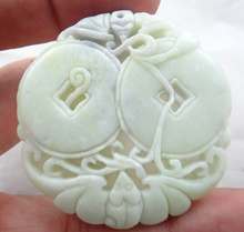 Natural stone Quartz Crystal Chinese stone hand-carved statue of  bat money amulet pendant for diy Jewelry making necklace A31 2024 - buy cheap