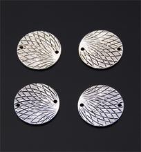 8pcs  Silver Color Round Charms Jewelry Connectors Metal Alloy Jewelry Fit DIY Jewelry Making A2456 2024 - buy cheap
