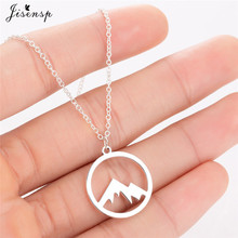 Jisensp Fashion Snow Mountain Necklace Minimalist Jewelry Mountain Range Jewellery Nature Hiker Climbing Lover Gifts Collier 2024 - buy cheap