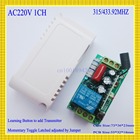 Interruptor de controle remoto rf 220v 1ch 10a., interruptor com relé sem fio de 315/433.92 receptores e transmissores com controle remoto sem nc. - foto 2026