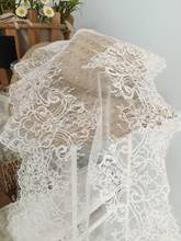 Кружевная ткань Шантильи Frehcn Alencon, кружевная Ткань Alencon, свадебная кружевная ткань для невесты, французская кружевная ткань для ресниц, 3 ярда 2024 - купить недорого