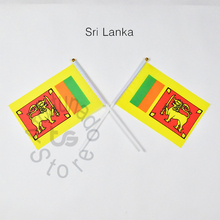 Sri Lanka 14*21cm 10 piezas banner bandera para agitar con la mano bandera nacional para meet,Parade,party.Hanging,decoration 2024 - compra barato