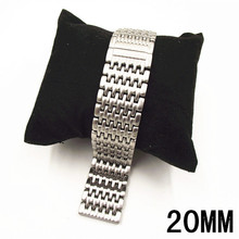 1 peça pulseira de relógio de alta qualidade 20mm aço inoxidável pulseira de relógio cor prateada pulseira de relógio feminino e masculino-wbt001 2024 - compre barato