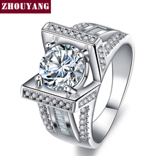 Zhuyang-anéis de dedo de zircônio cúbico, luxuoso, para casamento e noivado, amor, joia para mulheres, zyr587 2024 - compre barato