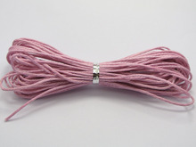 50 метров розовый вощеный хлопок бисер шнур 1,5 мм бижутерия с макраме 2024 - купить недорого