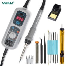 YIHUA 908D Electric Soldering Iron Temperature Adjustable Soldering Iron Station LED Digital Display Portable Welding Tools Kit 2024 - buy cheap