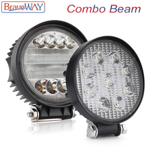 BraveWay Combo Beam LED Working Light 12V for Off Road Truck ATV SUV Off-road 4X4 Fog Light for Ford Auxiliary Lamp for Jeep 2024 - buy cheap