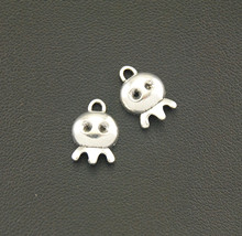 10 pcs  Silver Color Little Ghost Charms metal charms for jewelry making A1054 2024 - buy cheap