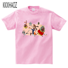 Коллекция 2009 года, хлопковая футболка с короткими рукавами и принтом «молния» для мальчиков и девочек летний детский топ с короткими рукавами и цифровым принтом, MJ 2024 - купить недорого
