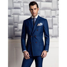 Navy Blue Men Suits Groom Tuxedos Bridegroom Suits Groomsman Suits Jacket+Pants Prom Custom Made Suits A0187 2024 - buy cheap