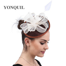 Senhoras lindo casamento facinator chapéus sinamay moda headwear para vestido formal igreja cocktail acessórios de cabelo hairbands 2024 - compre barato