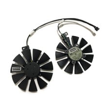 Ventilador cooler para placa de vídeo, 2 argolas t129215su gtx 1060 gtx 1070 com placa gráfica 2024 - compre barato