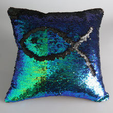 Home Decor Cushion Cover Decorative PillowcaseMermaid Sequin pillow magical color changing reversible sequin throw pillow cover 2024 - buy cheap