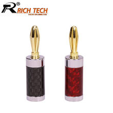 100pcs/lot 4MM Banana Male Connector Gold Plated Speaker Plug Banana Plug Wire Connector 5 Pairs Red+Black 2024 - buy cheap