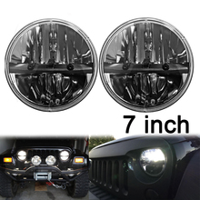 7 inch round led car headlight for Jeep Wrangler Jk Cj Tj Offroad Motorcycle Hi-Lo Beam H4 LED headlamp 2024 - buy cheap
