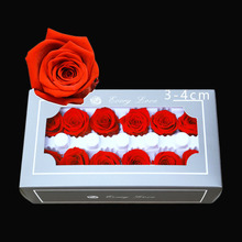 Yo cho flor fresca preservada de 3-4cm, flores vermelhas, rosa do dia dos namorados, decoração de casamento, faça você mesmo 2024 - compre barato