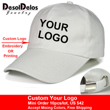 Boné de beisebol impressão logotipo personalizado texto foto bordado gorra casual sólido chapéus cor pura preto boné snapback bonés para homens 2024 - compre barato
