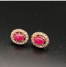 Ruby stud earring Natural and real ruby 925 sterling silver Fine jewelry 4*6mm 2024 - buy cheap