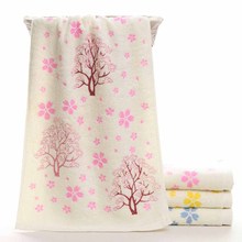 Quality Face Towel Tree Flower Bath Printed Spa Soft Kitchen Cotton Hand For Adults Thick Seaside Home  32*73cm Hotel Serviette 2024 - buy cheap