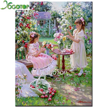 YOGOTOP Diamond Mosaic DIY Diamond Painting flower garden children Decoration Home Full Square/Round Drill Of Rhinestone YY642 2024 - buy cheap