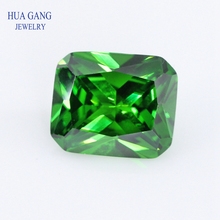 5A Green Octangle Shape Cut CZ Stone Synthetic Gems Cubic Zirconia For Jewelry Size 3x4~13x18mm Free Shipping 2024 - buy cheap