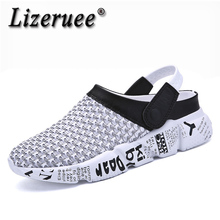 Size 39-46 Summer Mesh Shoes Men Sandals Beach Slippers Clogs Men Sneakers Clogs Men Zuecos Sandalias Zapatos Hombre 2024 - buy cheap