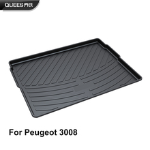 QUEES Custom Fit Cargo Liner Boot Tray Trunk Mat for Peugeot 3008 Mk1 Mk2 2009 2010 2011 2012 2013 2014 2015 2016 2017 2018 2024 - buy cheap