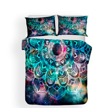 Home Decor Mandala comforter Bedding Sets Flower Duvet Cover With Pillowcases Floral Luxurious Bed Set Bohemian Room Decoration 2024 - buy cheap