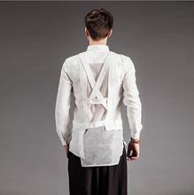 XS-6XL-ropa con personalidad para hombre, Camisa de gasa de talla grande, con superficie de malla, para verano, novedad de 2021 2024 - compra barato