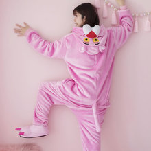 Pijama Kigurumi de Pantera Rosa para adultos y niños, ropa de dormir Unisex de una pieza con diseño de animales, León, mono de leopardo, WarmSoft 2024 - compra barato