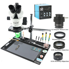 Aluminum Workbench Stand 20MP Video Microscopio Camera HDMI USB 3.5X-90X Simul Focal Trinocular Stereo Microscope 2024 - buy cheap