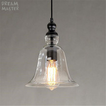 Traditional Industrial Clear Glass Shade chandeliers Hanging Light E27 110V 220V for dinning room home bell decor lamp 2024 - buy cheap