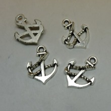 RONGQING 100Pcs/lot Ship Boat Charms Anchor Pendant 19x15mm Jewelry Supplies DIY 2024 - buy cheap