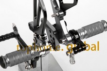 Motorcycle Black&Dark Grey CNC Rearsets Foot Pegs Rear Set For Suzuki GSXR600 2000-2005 motorcycle foot pegs2001 2002 2003 2004 2024 - buy cheap