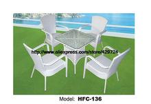 Modern White Table Chairs European Style Outdoor Garden Furniture Factory Direct Sale Leaisure Rattan Garden Furniture Set 2024 - buy cheap