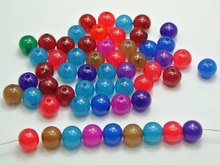 100 Mixed Color Acrylic Smooth Round Beads 10mm Imitation Jade 2024 - buy cheap