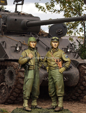 1/35 США 3 бронированный дивизион набор, 2 фигурки, полимерная модель солдата GK, военная тема Второй мировой войны, разобранный и Неокрашенный комплект 2024 - купить недорого