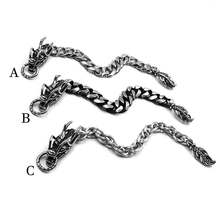 Dragon Head Bracelet Stainless Steel Titanium Jewelry Punk Link Chain Biker Mens Boys Bracelet Wholesale SJB0359 2024 - buy cheap