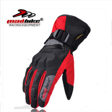 MADBIKE-guantes de moto impermeables para hombre, manoplas cálidas de algodón con protección integrada, para carreras de esquí, otoño e invierno, novedad de 2019 2024 - compra barato