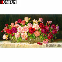 HOMFUN Full Square/Round Drill 5D DIY Diamond Painting "Flower landscape" 3D Embroidery Cross Stitch 5D Home Decor Gift A17106 2024 - buy cheap