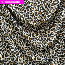 Tela de algodón con estampado de rayas de leopardo, traje de baño a la moda, de 4 lados, Sexy, para manualidades, costura para escenario 2024 - compra barato