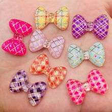 New 20pcs 15*22mm resin Colorful Bow Flat back rhinestone appliques DIY Wedding scrapbook Accessories craft SW51 2024 - buy cheap